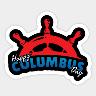 Happy Columbus Day - Curve Text Sticker